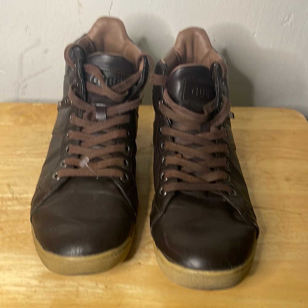 Guess leather high top shoes